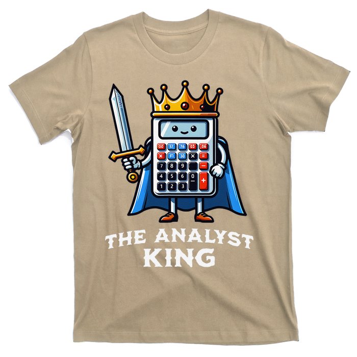 Data Financial Analyst King Funny Illustration Calculator T-Shirt