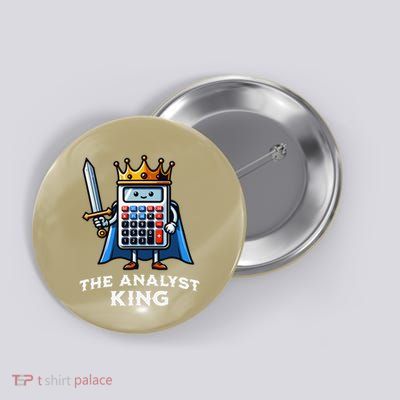 Data Financial Analyst King Funny Illustration Calculator Button