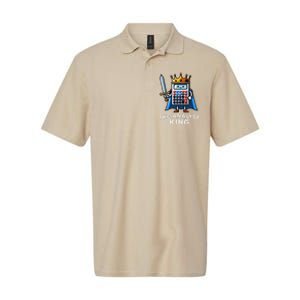 Data Financial Analyst King Funny Illustration Calculator Softstyle Adult Sport Polo