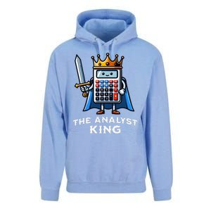 Data Financial Analyst King Funny Illustration Calculator Unisex Surf Hoodie