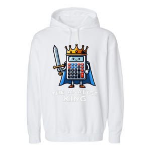 Data Financial Analyst King Funny Illustration Calculator Garment-Dyed Fleece Hoodie