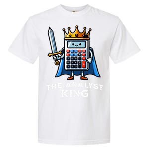 Data Financial Analyst King Funny Illustration Calculator Garment-Dyed Heavyweight T-Shirt