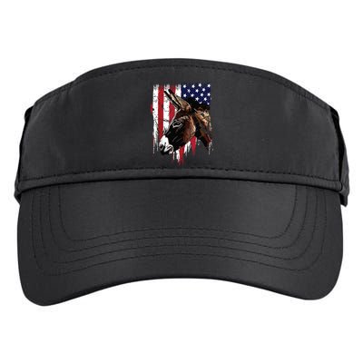 Donkey Farmer American Flag USA Donkey Adult Drive Performance Visor