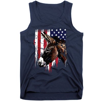 Donkey Farmer American Flag USA Donkey Tank Top