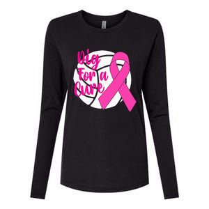 Dig For A Cure Breast Cancer Awareness Volleyball Pink Out Womens Cotton Relaxed Long Sleeve T-Shirt