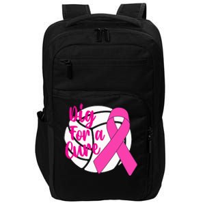 Dig For A Cure Breast Cancer Awareness Volleyball Pink Out Impact Tech Backpack