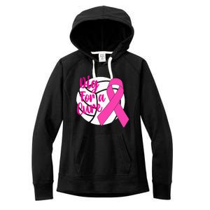 Dig For A Cure Breast Cancer Awareness Volleyball Pink Out Women's Fleece Hoodie