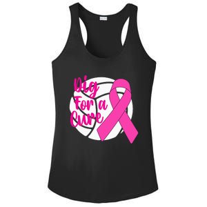 Dig For A Cure Breast Cancer Awareness Volleyball Pink Out Ladies PosiCharge Competitor Racerback Tank