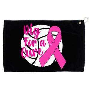 Dig For A Cure Breast Cancer Awareness Volleyball Pink Out Grommeted Golf Towel