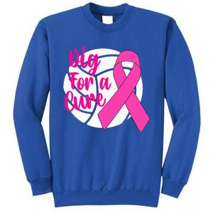 Dig For A Cure Breast Cancer Awareness Volleyball Pink Out Sweatshirt