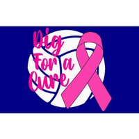 Dig For A Cure Breast Cancer Awareness Volleyball Pink Out Bumper Sticker