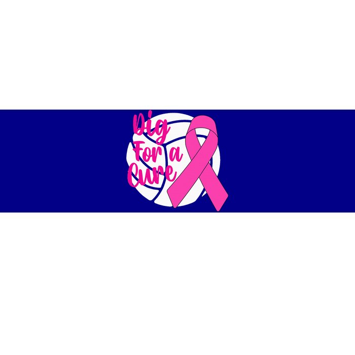 Dig For A Cure Breast Cancer Awareness Volleyball Pink Out Bumper Sticker