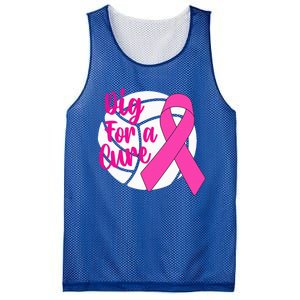 Dig For A Cure Breast Cancer Awareness Volleyball Pink Out Mesh Reversible Basketball Jersey Tank