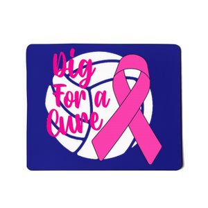 Dig For A Cure Breast Cancer Awareness Volleyball Pink Out Mousepad