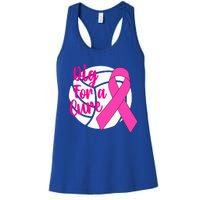 Dig For A Cure Breast Cancer Awareness Volleyball Pink Out Women's Racerback Tank