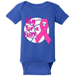 Dig For A Cure Breast Cancer Awareness Volleyball Pink Out Baby Bodysuit