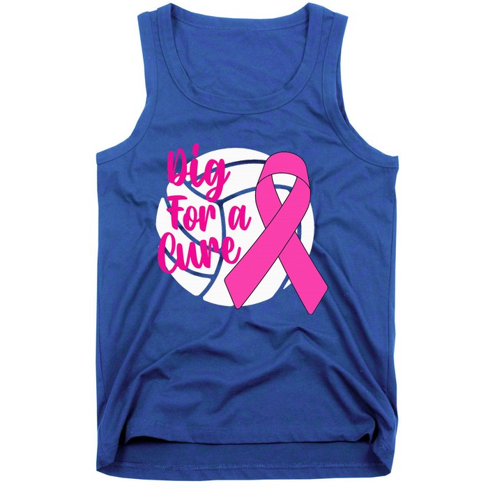 Dig For A Cure Breast Cancer Awareness Volleyball Pink Out Tank Top