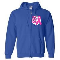 Dig For A Cure Breast Cancer Awareness Volleyball Pink Out Full Zip Hoodie