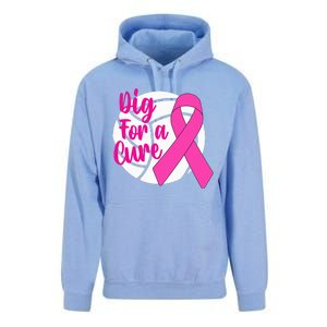 Dig For A Cure Breast Cancer Awareness Volleyball Pink Out Unisex Surf Hoodie