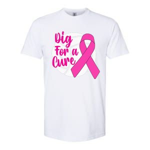 Dig For A Cure Breast Cancer Awareness Volleyball Pink Out Softstyle CVC T-Shirt