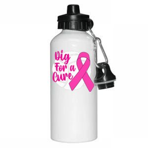 Dig For A Cure Breast Cancer Awareness Volleyball Pink Out Aluminum Water Bottle