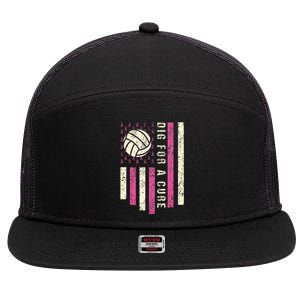 Dig For A Cure Breast Volleyball 7 Panel Mesh Trucker Snapback Hat