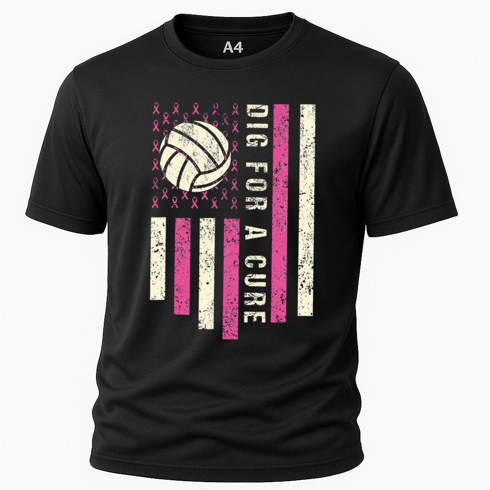 Dig For A Cure Breast Volleyball Cooling Performance Crew T-Shirt