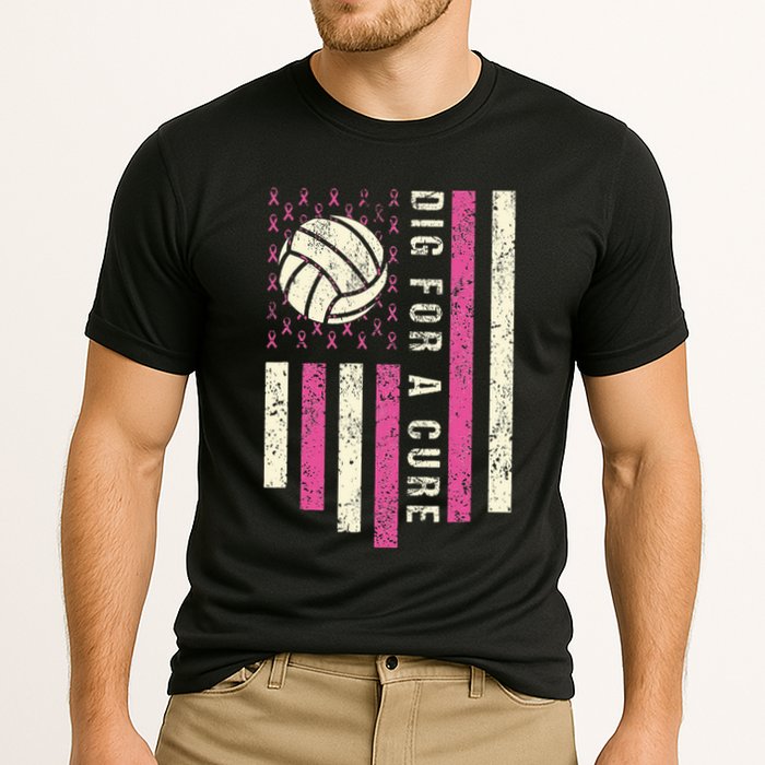 Dig For A Cure Breast Volleyball Cooling Performance Crew T-Shirt