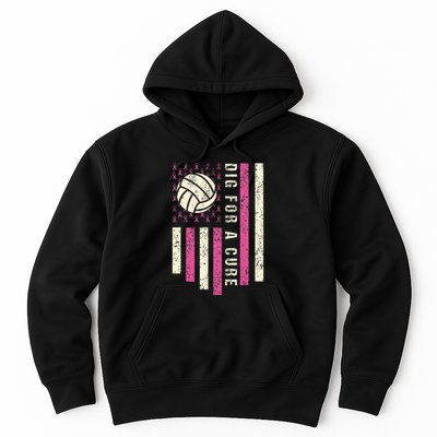 Dig For A Cure Breast Volleyball Hoodie