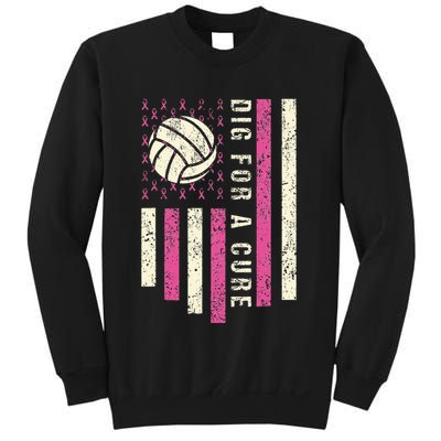 Dig For A Cure Breast Volleyball Sweatshirt