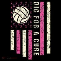 Dig For A Cure Breast Volleyball 16 in Basic Backpack