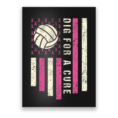 Dig For A Cure Breast Volleyball Poster