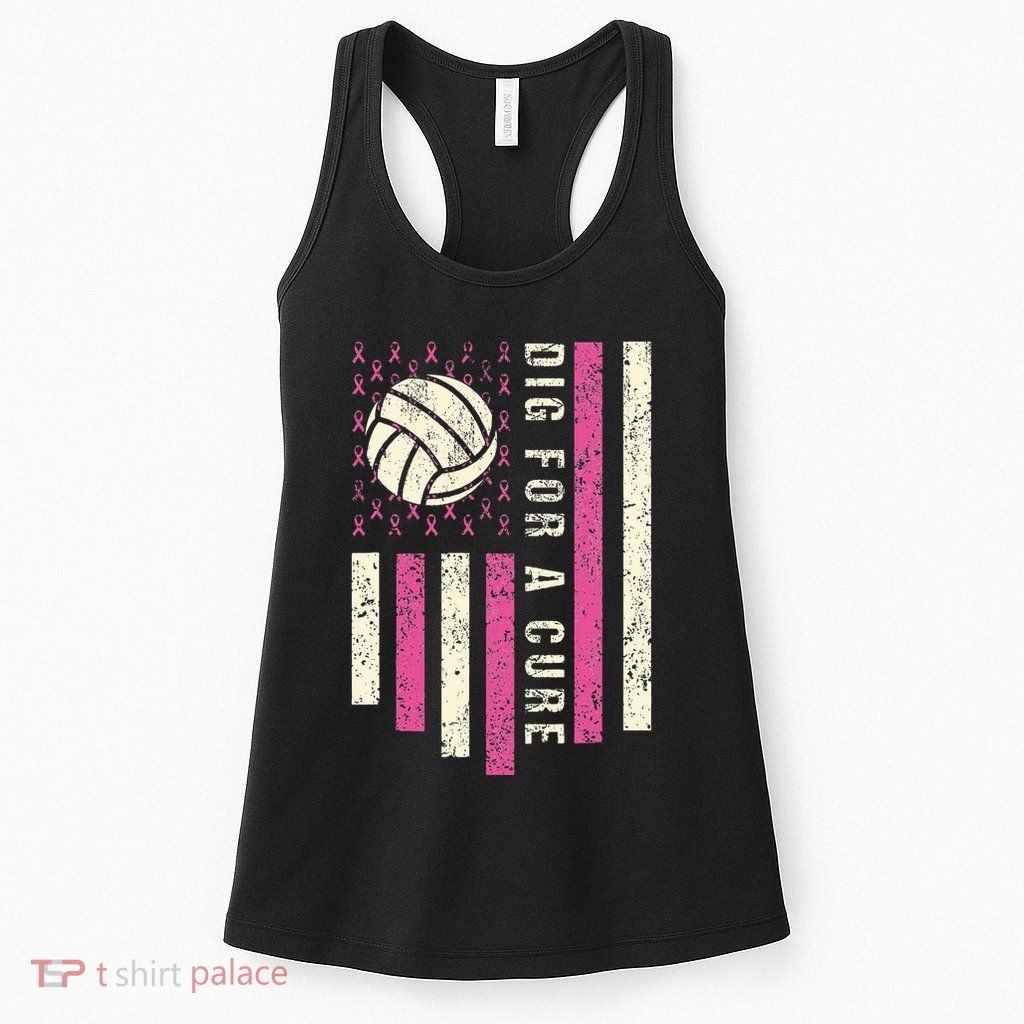 Dig For A Cure Breast Volleyball Womens Tank Top