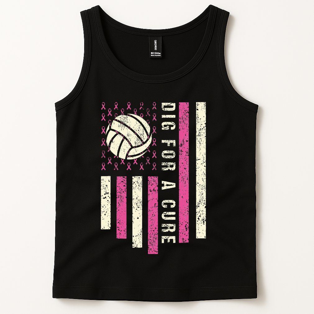 Dig For A Cure Breast Volleyball Tank Top