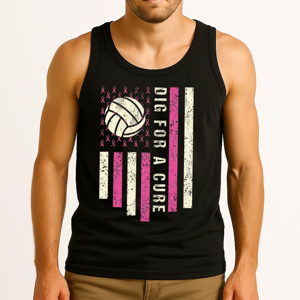Dig For A Cure Breast Volleyball Tank Top