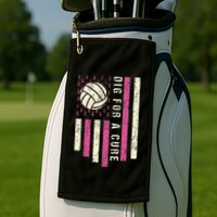 Dig For A Cure Breast Volleyball Golf Towel