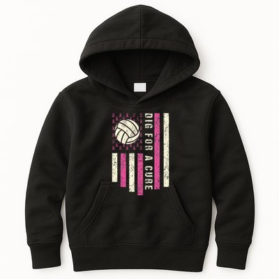 Dig For A Cure Breast Volleyball Kids Hoodie