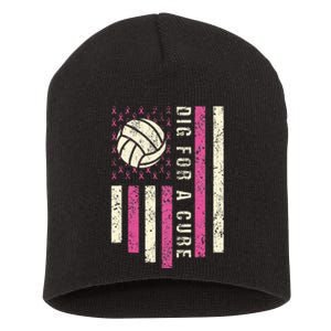 Dig For A Cure Breast Volleyball Short Acrylic Beanie