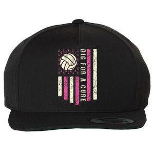 Dig For A Cure Breast Volleyball Wool Snapback Cap