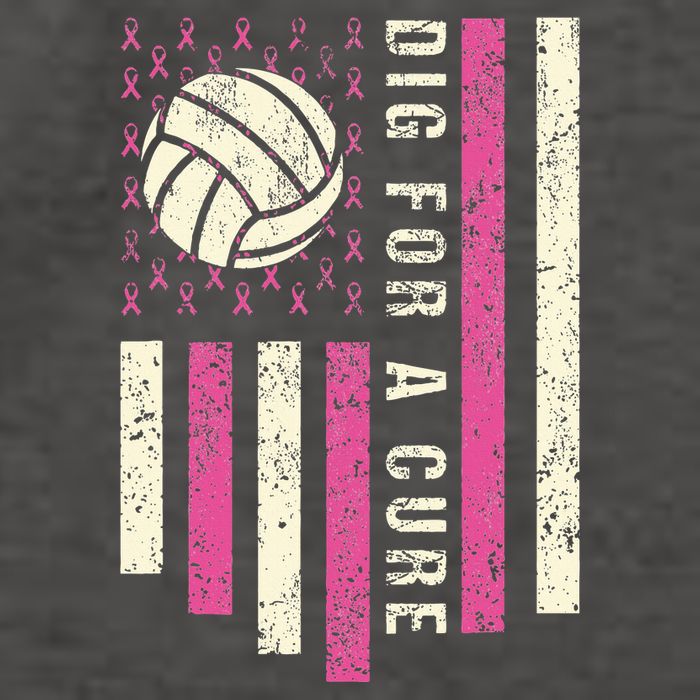 Dig For A Cure Breast Volleyball Vector Backpack