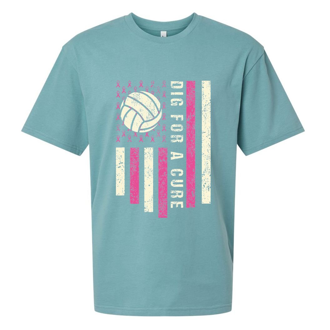 Dig For A Cure Breast Volleyball Sueded Cloud Jersey T-Shirt