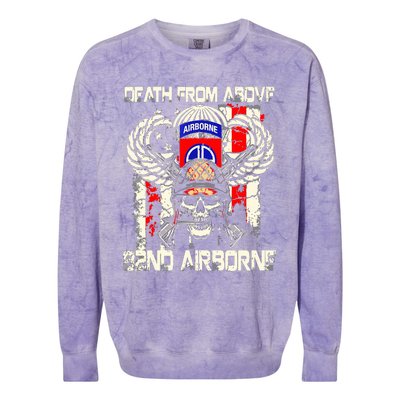 Death From Above 82nd Airborne Division Veteran Colorblast Crewneck Sweatshirt