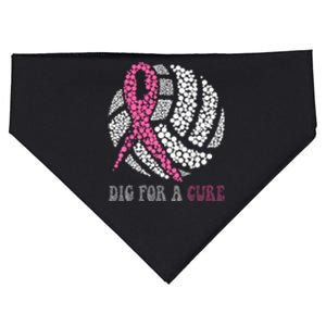 Dig For A Cure Breast Cancer Awareness Volleyball Pink Out USA-Made Doggie Bandana