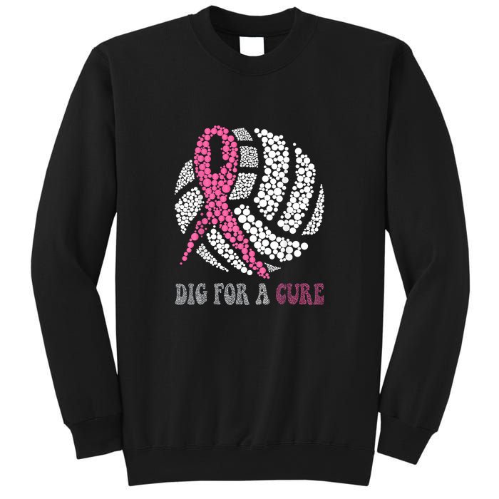 Dig For A Cure Breast Cancer Awareness Volleyball Pink Out Sweatshirt