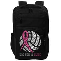 Dig For A Cure Breast Cancer Awareness Volleyball Pink Out Impact Tech Backpack