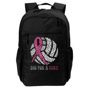 Dig For A Cure Breast Cancer Awareness Volleyball Pink Out Daily Commute Backpack