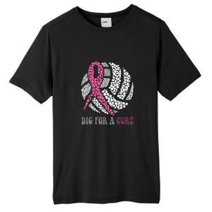 Dig For A Cure Breast Cancer Awareness Volleyball Pink Out Tall Fusion ChromaSoft Performance T-Shirt