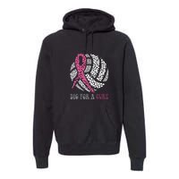 Dig For A Cure Breast Cancer Awareness Volleyball Pink Out Premium Hoodie