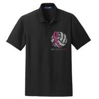 Dig For A Cure Breast Cancer Awareness Volleyball Pink Out Dry Zone Grid Polo