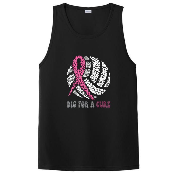 Dig For A Cure Breast Cancer Awareness Volleyball Pink Out PosiCharge Competitor Tank